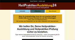 Desktop Screenshot of heilpraktikerausbildung24.de