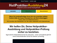 Tablet Screenshot of heilpraktikerausbildung24.de